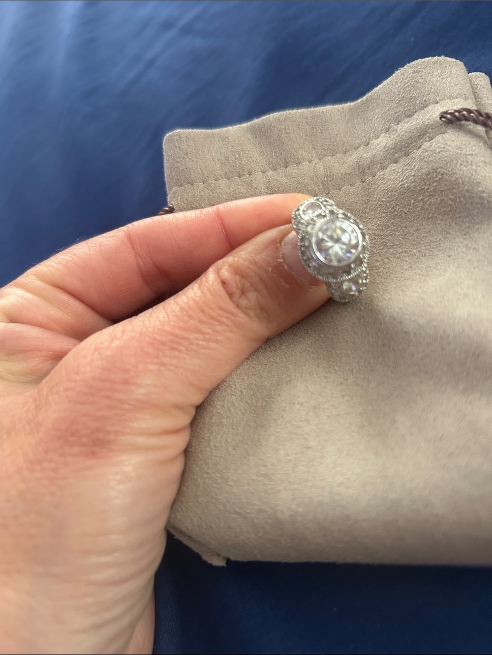 Bella Luce 3 stone anniversary band- size 5.5